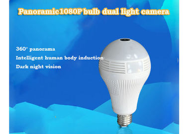 Bulb Wireless Infrared Security Camera Panoramic View Alarm Otomatis Induksi Badan Cerdas