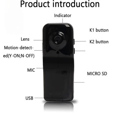 Portabel 960P Mini DV HD Kamera Dukungan USB Deteksi Gerakan Video