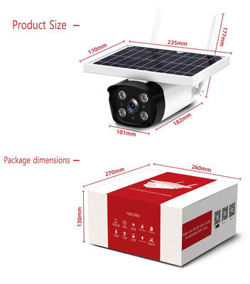 Sistem Pengawasan Rumah Nirkabel HD 1080p IP65 Bullet Solar Powered Wifi Camera