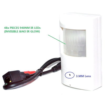 3.7mm Lensa Kamera Mini IP Tersembunyi Keamanan Kamar Tidur Rumah Pir Detektor Asap