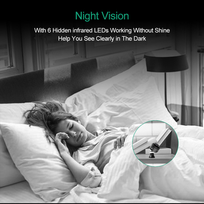 Kamera SPY Nirkabel Magnetik HD 1080p Night Vision Dibangun Di Baterai Isi Ulang